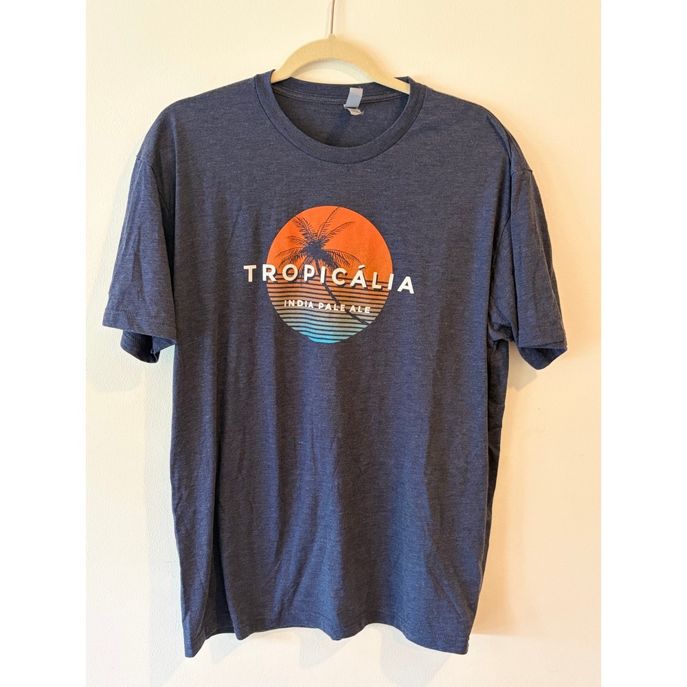 Next Level Tropicalia India Pale Ale Beer Graphic T-Shirt Mens XL Navy Blue